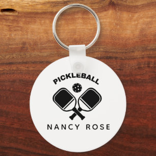 Pickleball Paddles Personalized Name Keychain