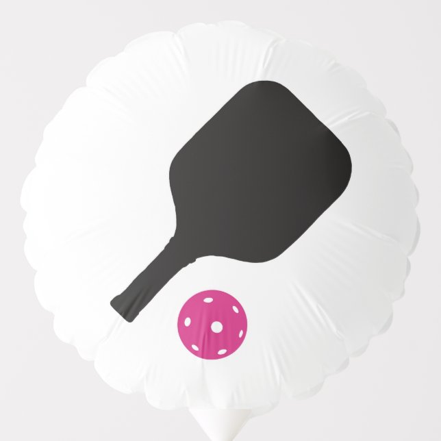 Pickleball paddles & pink balls balloon (Front)