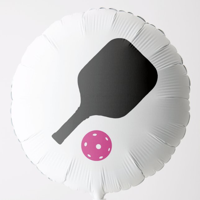 Pickleball paddles & pink balls balloon (Front)