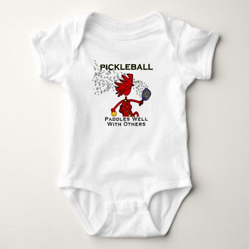 Pickleball Paddles Well With Others Baby Bodysuit