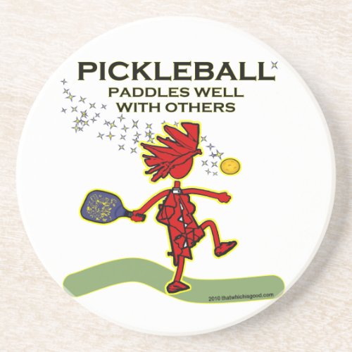 Pickleball Paddles Well With Others Sandstone Coas Coaster