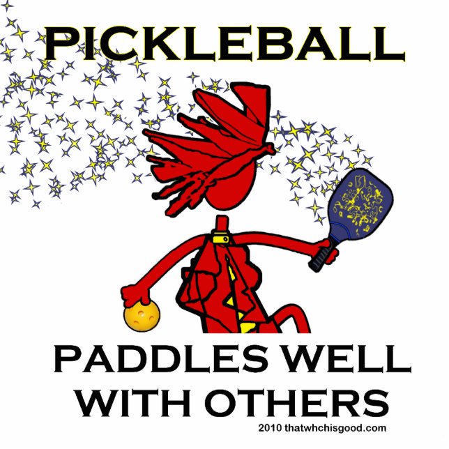 Pickleball Paddles Well With Others Statuette (Front)