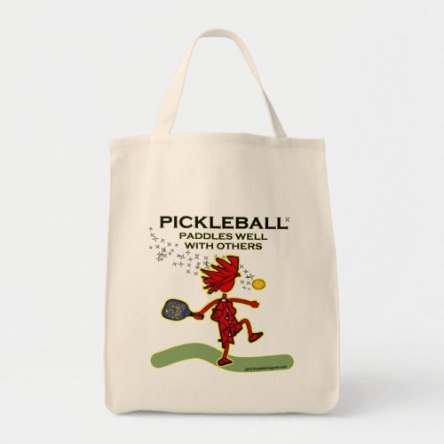 Pickleball Paddles Well With Others Tote Bag