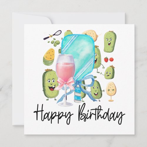 Pickleball Party Birthday  Card