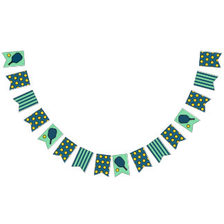 Pickleball Party Bunting Flags