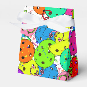 Pickleball Party Confetti and Pickleball Balloons Favor Boxes