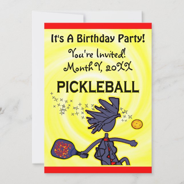 Pickleball Party Invitation (Front)