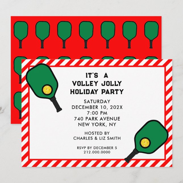 Pickleball Party Invitation (Front/Back)