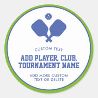 Pickleball Party Paddles Blue Green Custom