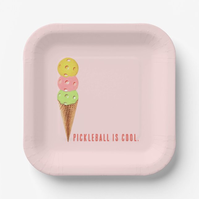 Pickleball Party Paper Plates (Front)