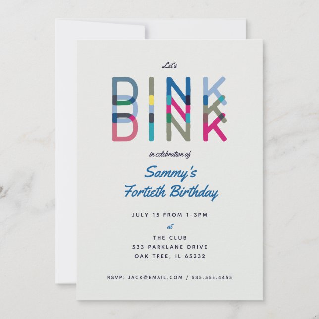 Pickleball Party Sports Lets Dink Party Invitation (Front)