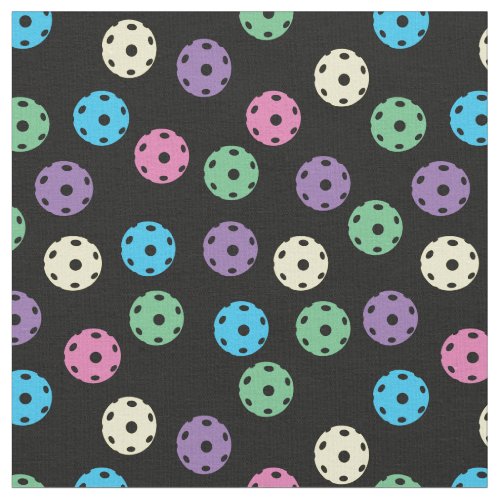 Pickleball _ pastel mix on black fabric