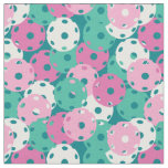 Pickleball - pastel pink and minty on green fabric