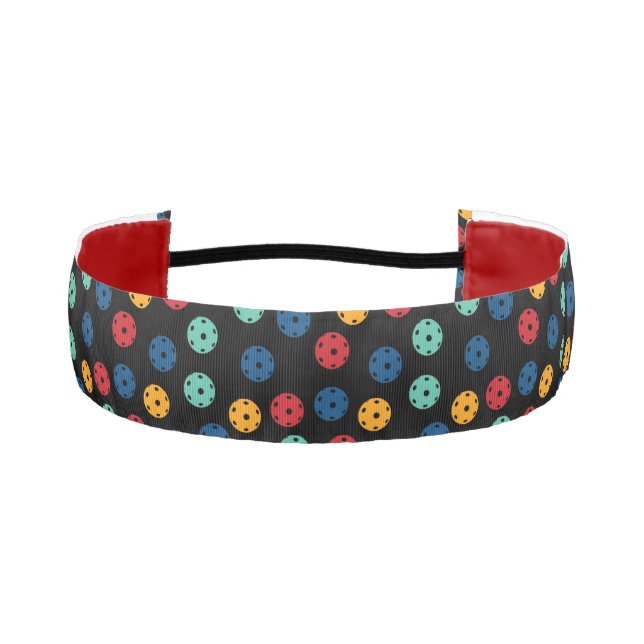 Pickleball pattern with  pickleball balls athletic headband (Front)