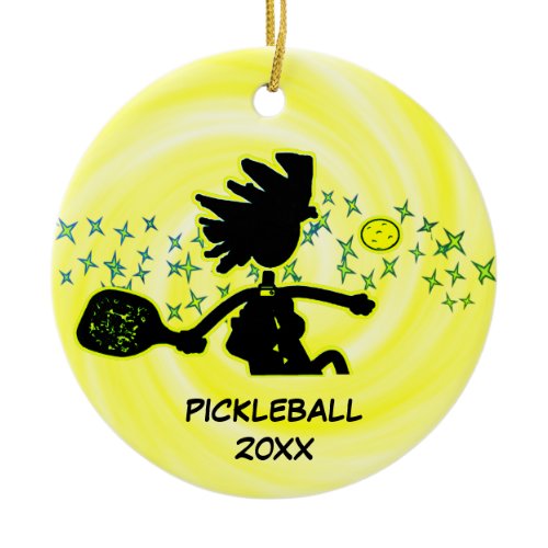 Pickleball Peace Paddle Prosper Ornament