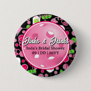 Pickleball Personalized Bridal Shower Swag Button