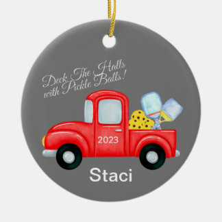 Pickleball Personalized Christmas Ornament for Pic