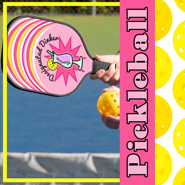 Pickleball Personalized Designated Dinker Pink  Paddle (Creator Uploaded)