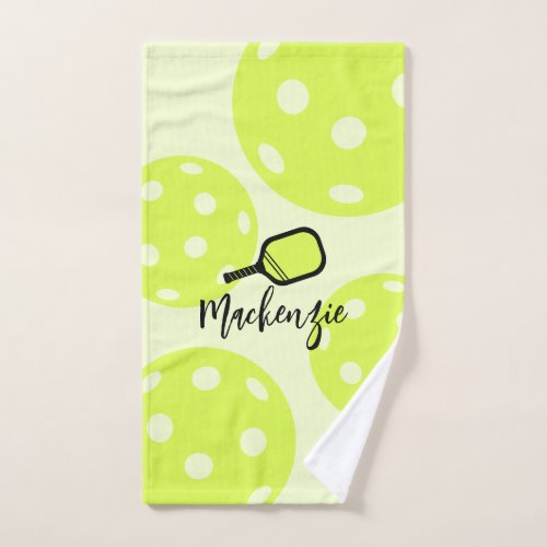 Pickleball Personalized Gear Bright Hand Towel