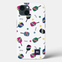 Pickleball Personalized Monogram Blue Green Pink