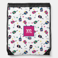 Pickleball Personalized Monogram Blue Green Pink