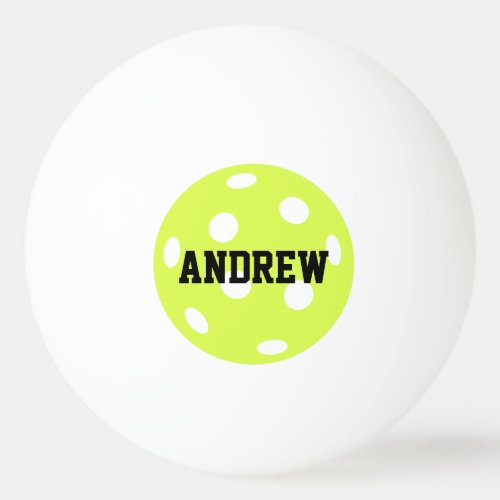 Pickleball Personalized Name Ping Pong Ball