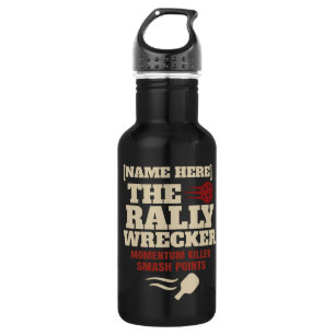 Pickleball Personalized Name Rally Wrecker Stainless Steel Water Bottle