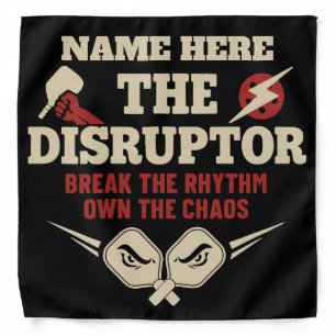 Pickleball Personalized Name The Disruptor Bandana