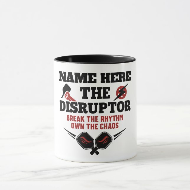 Pickleball Personalized Name The Disruptor Mug (Center)