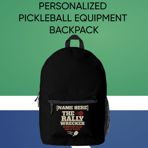 Pickleball Personalized Name The Rally Wrecker Printed Backpack
