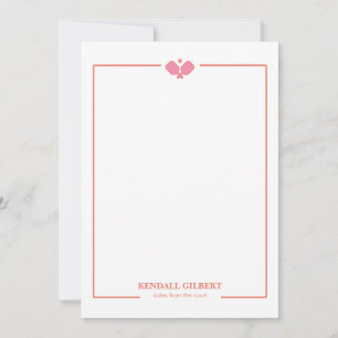 Pickleball Personalized Notecard   Custom Name