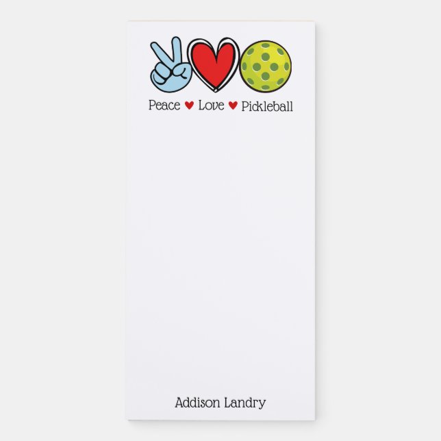 Pickleball Personalized Notepad (Front)