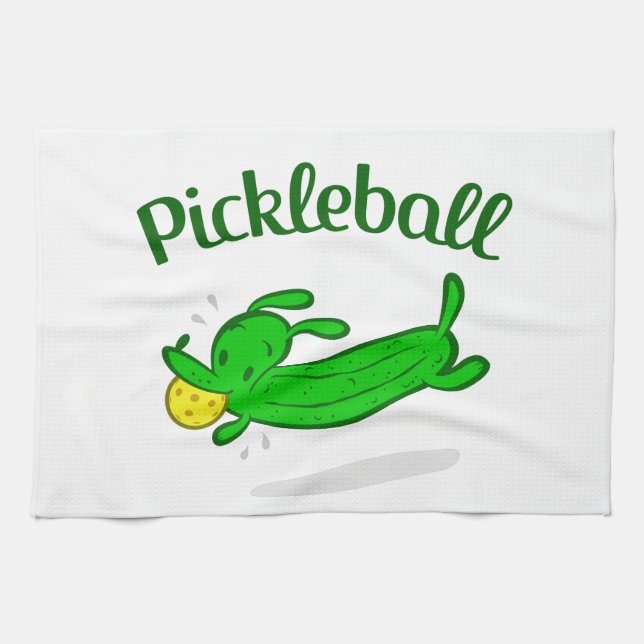 "Pickleball Pickle Dog" Sports Towel (Horizontal)