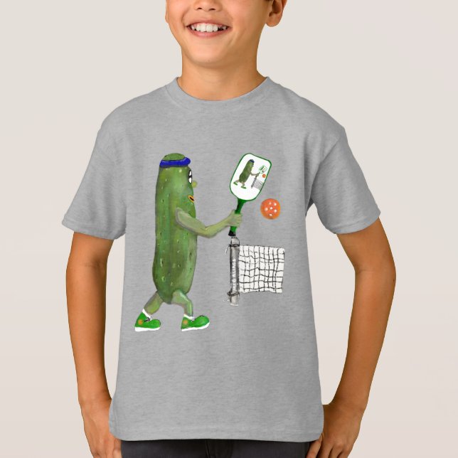 Pickleball Pickle Play Ball TShirt for Boys (Front)