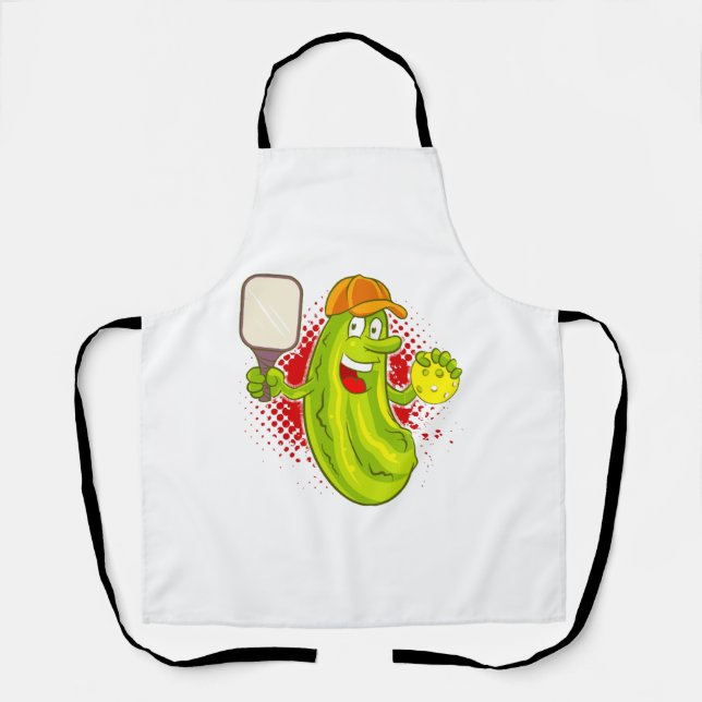 Pickleball Pickle Player  Apron (Front)