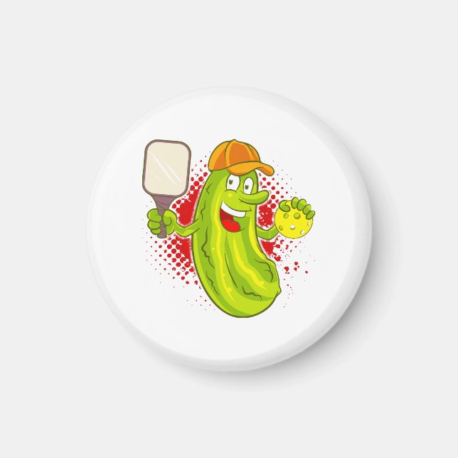 Pickleball Pickle Player Magnet (Front)
