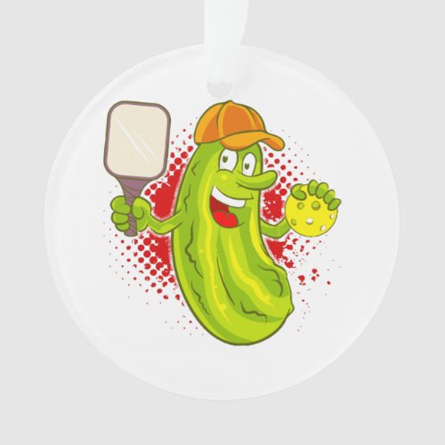 Pickleball Pickle Player  Ornament