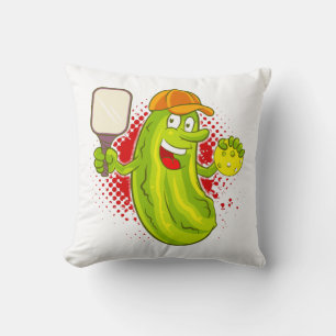 Pickleball Pickle Player Throw Pillow