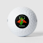 Pickleball Pickle Power Super Hero Golf Balls at Zazzle