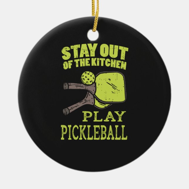 Pickleball Pickleball Paddles Ceramic Ornament (Front)
