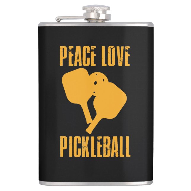 Pickleball Pickleball Player Gift Flask (Front)