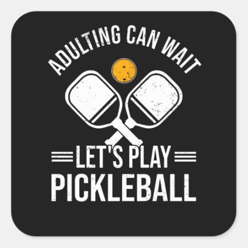 Pickleball Pickleball Player Hobby Parents Square Sticker