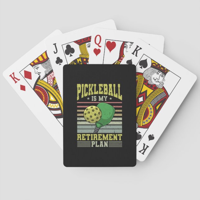 Pickleball - Pickleball Retirement Poker Cards (Back)