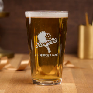 Pickleball Pickleballer Custom Personalized Name Pint Glass