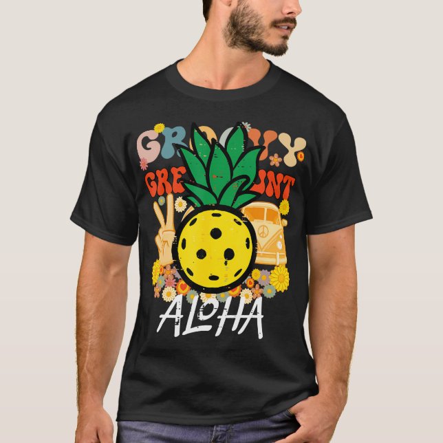  Pickleball Pineapple Aloha Pickle Ball Hawaii Men T-Shirt (Front)
