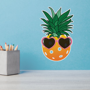 Pickleball pineapple wall decal 