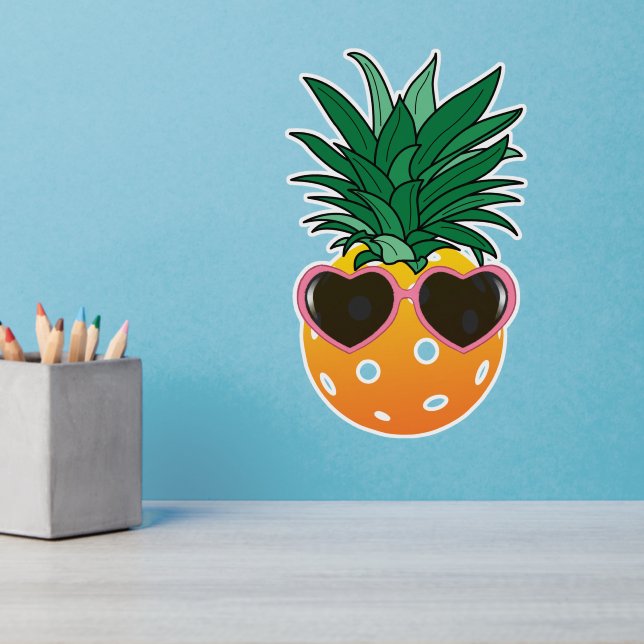 Pickleball pineapple wall decal  (Home Office 3)