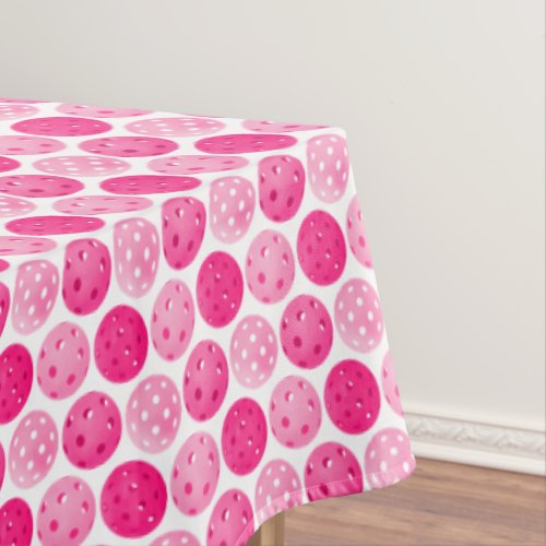 Pickleball Pink  White Pickleball Home Decor Tablecloth