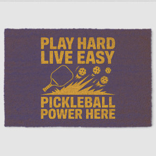 Pickleball Play Hard Live Easy Welcome Mat