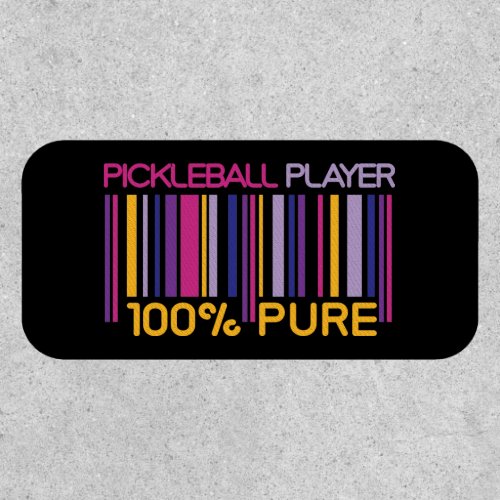 Pickleball player 100 pure iron on patch